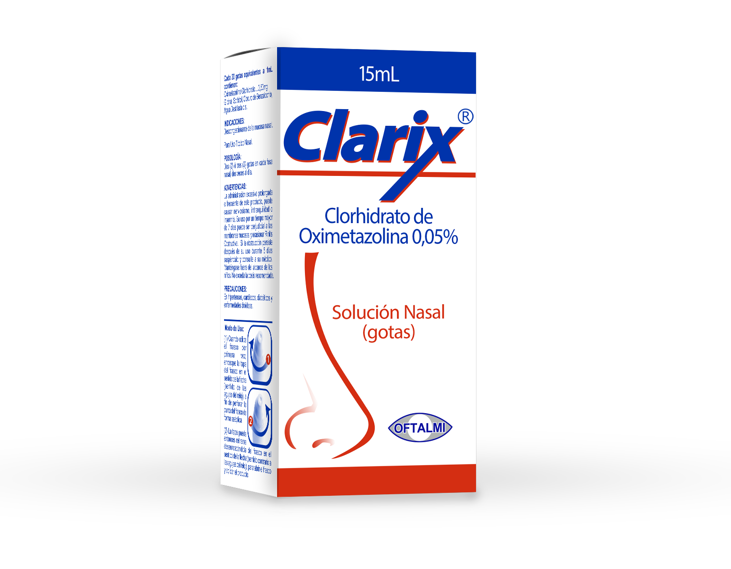 Clarix Solución Nasal Adulto Gotas 15 ml - Laboratorios Oftalmi