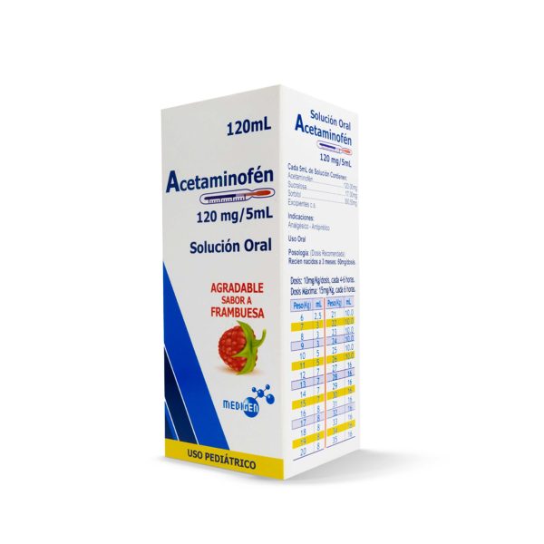 Acetaminofén 120mg/5 mL Solución Oral 120 ml