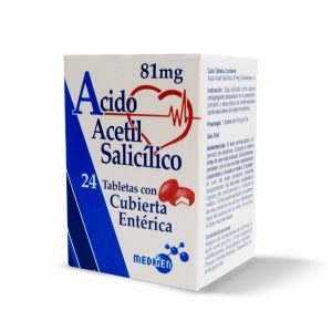 Ácido Acetil Salicílico 81mg Tabletas con Cubierta Entérica