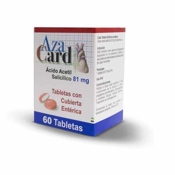 Azacard 81 mg 60 Tabletas con Cubierta Entérica