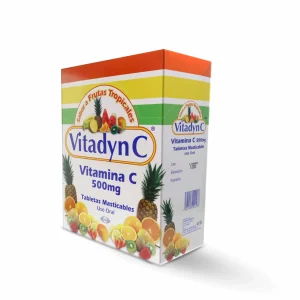 Vitadyn C </br>24 Tiras Tabletas Masticables Sabor a Frutas Tropicales